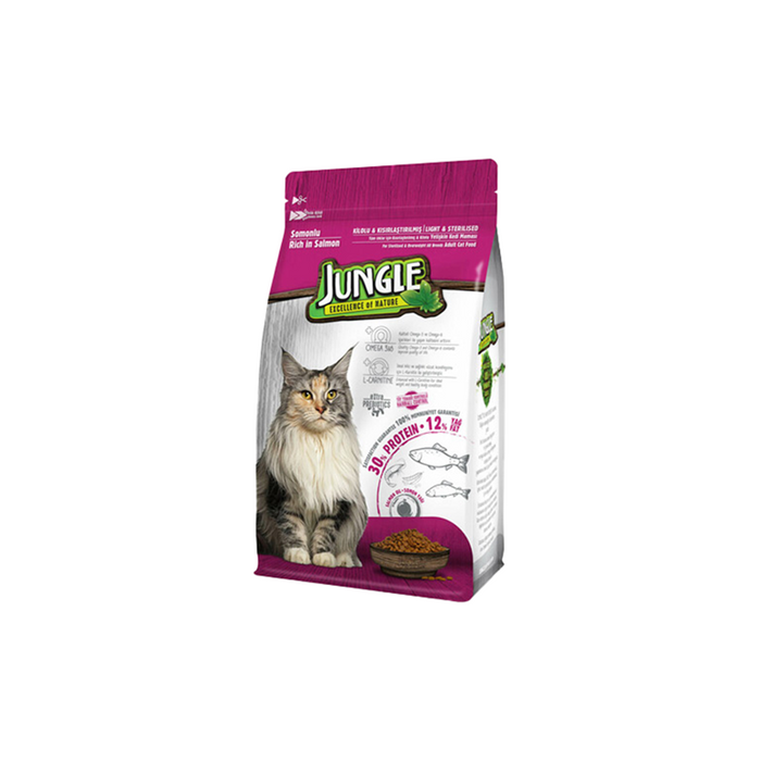 Jungle Dry Cat Food for Sterilized Cats with Salmon Flavor (1.5KG)