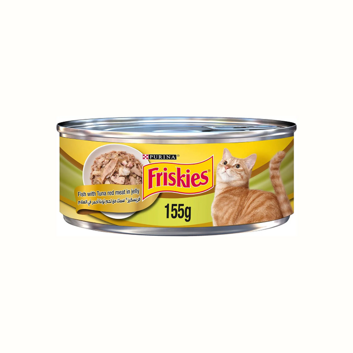 Purina Friskies Wet Cat Food Fish With Tuna Red Meat In Jelly 155g