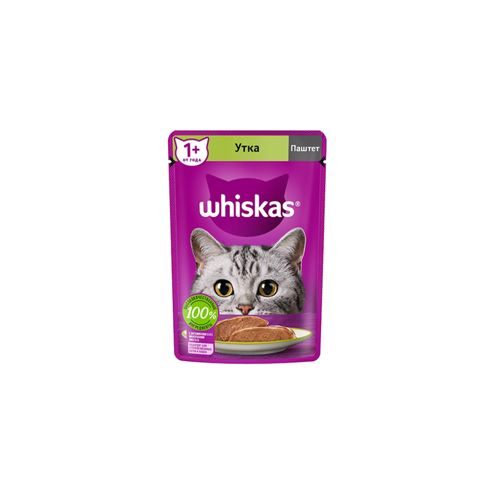 Whiskas Can with Duck pate 75g - Complete Wet Cat Food
