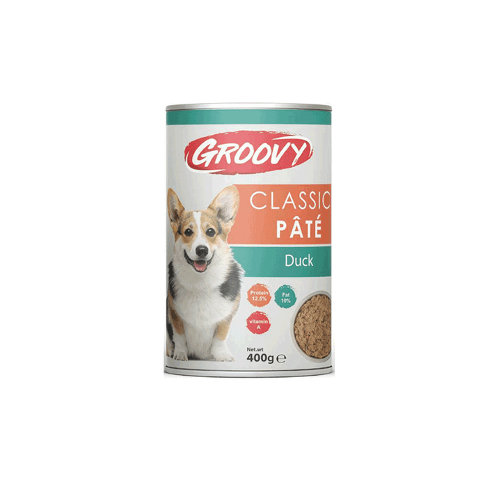 Groovy Classic dog pate with duck 400g - Fresh Wet Dog Food