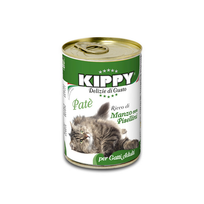 Kippy beef and peas pate cat 400g