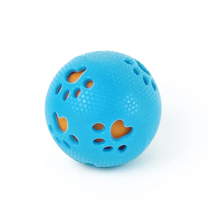 Paw shape ball with silicon cover and sound 8cm