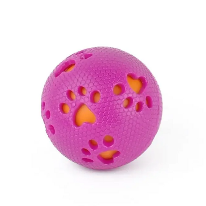 Paw shape ball with silicon cover and sound 8cm