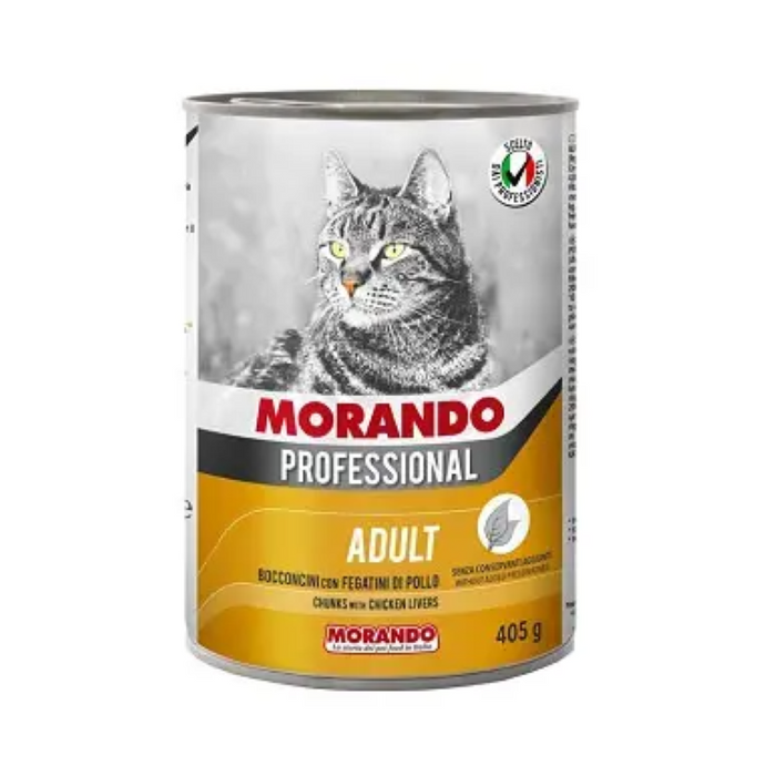 Morando cat chunks chicken liver wet 400g