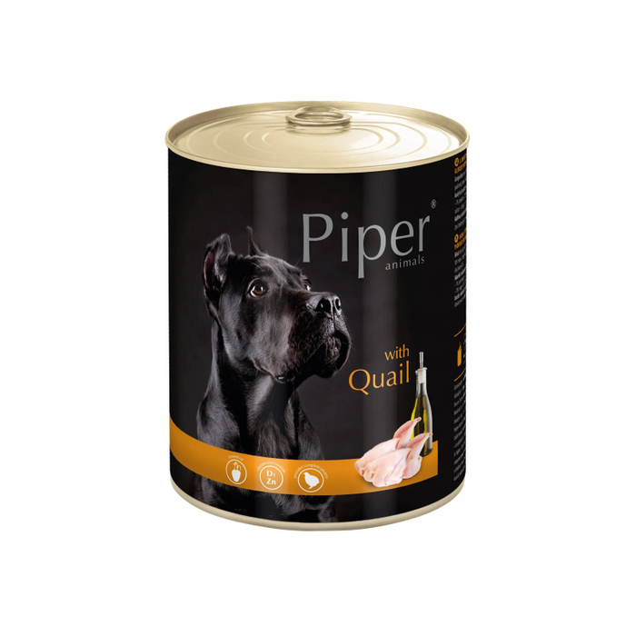 Piper with quail 800 g - Wet Dog Food
