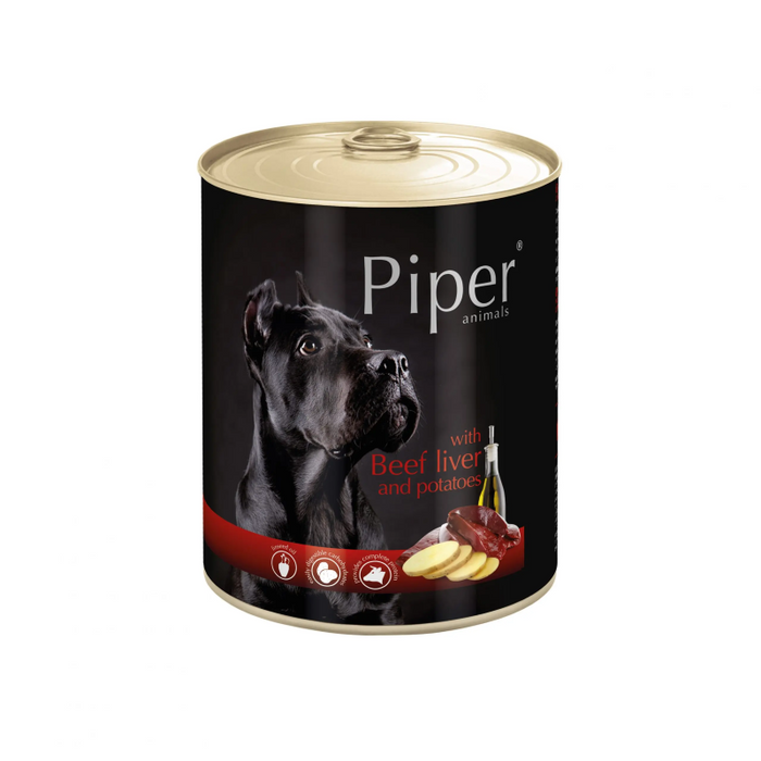 Piper with beef liver and potatoes 800 g - Wet Dog Food