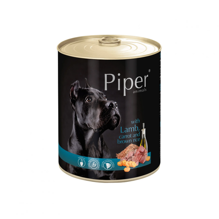 Piper with lamb, carrot and brown rice 400 g - Wet Dog Food