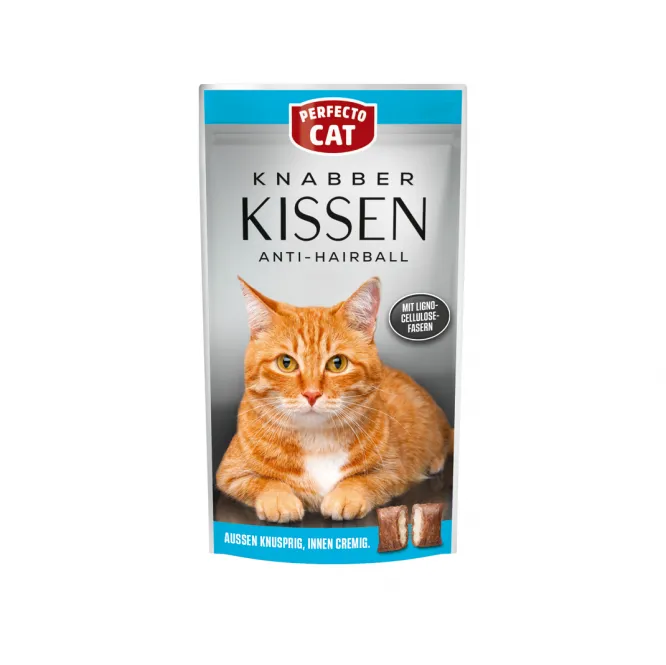 Perfecto Cat Knabber Kissen Anti Hairball 50g