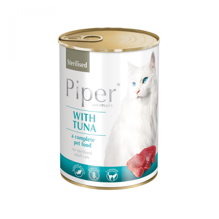 Piper cat with tuna sterilised 400 g - Wet Cat Food