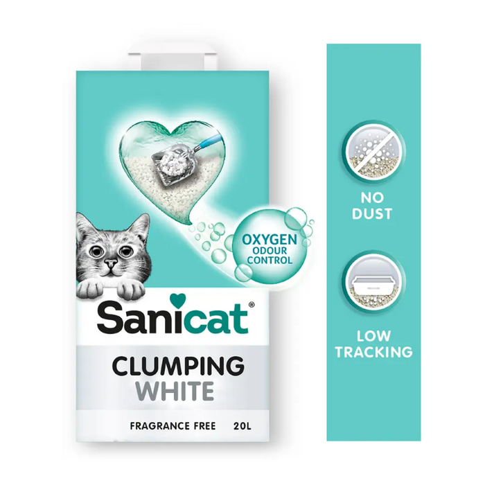 SANICAT clump white cotton Cat litter (10L / 20L)