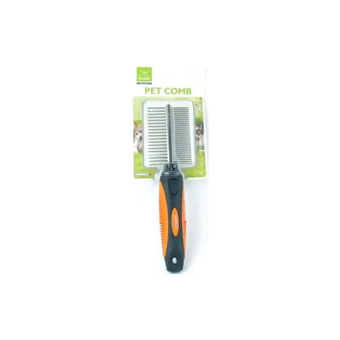Nunbell Dog Grooming Comb, Metal Double-Sided Cat Shed