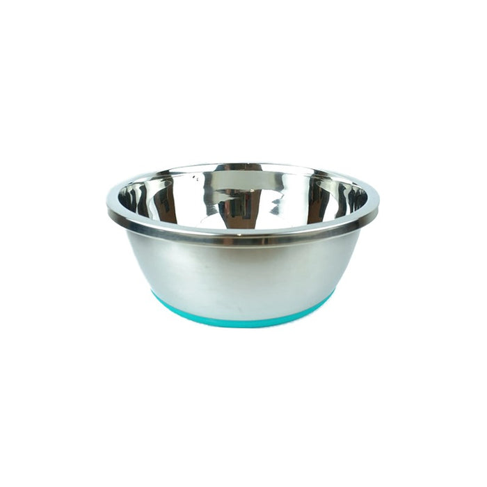 Nunbell Stainless Steel Deep Dog Bowls water and food with rubber end 30cm
