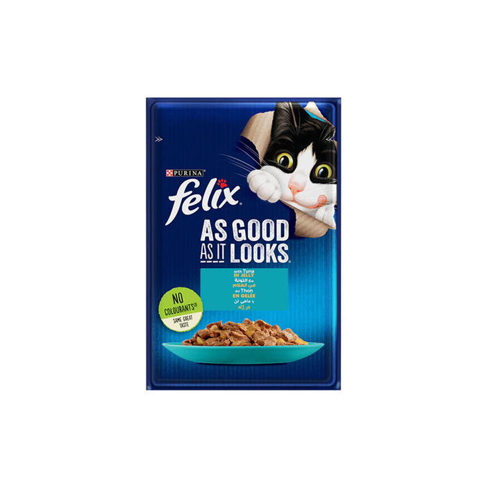 Purina Felix with Tuna in Jelly Wet Food For Adult Cat 85g