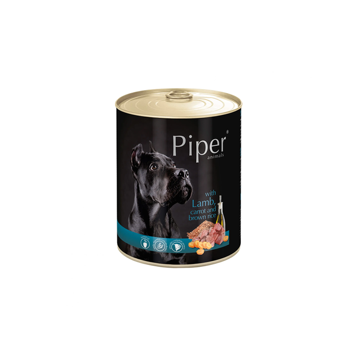 Piper with lamb, carrot and brown rice 800 g - Wet Dog Food