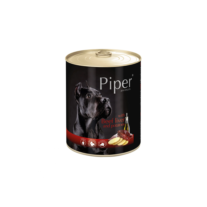 Piper with beef liver and potatoes 800 g - Wet Dog Food