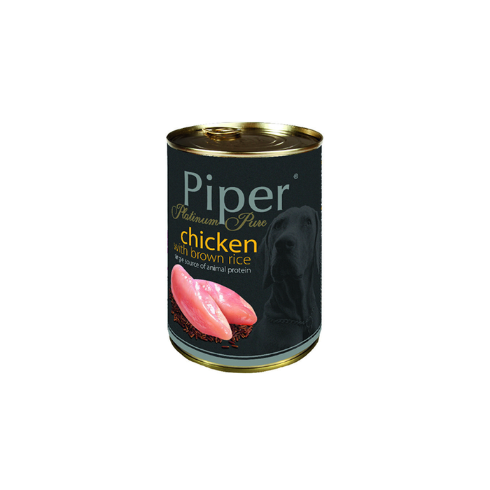 Piper platinum pure chicken with brown rice 400 g - Wet Dog Food
