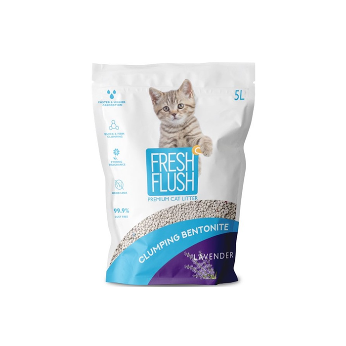 Fresh Flush Bentonite cat litter lavender 5L/10L