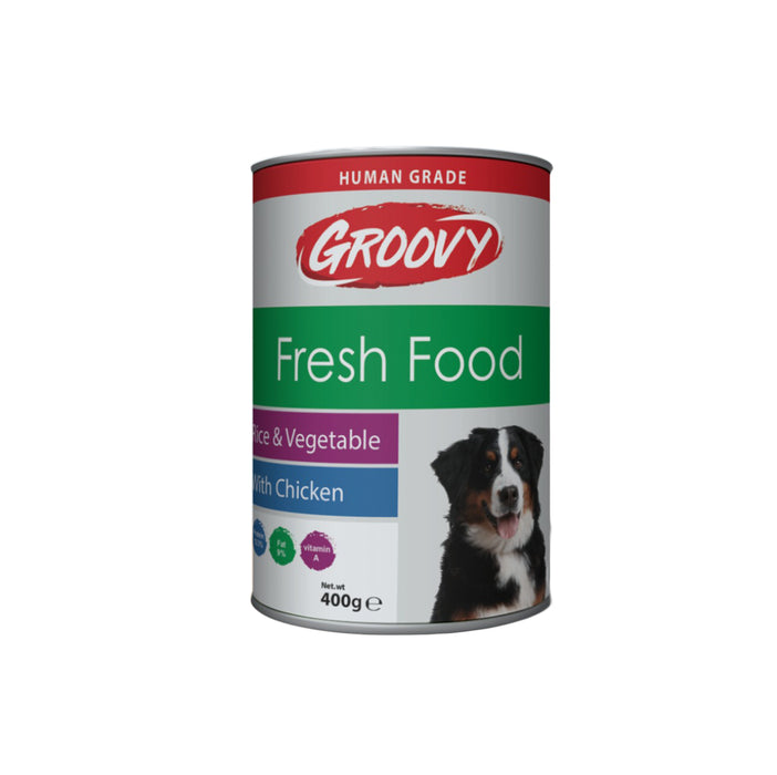 Groovy Rice & vegetable with Chicken 400g - Fresh Wet Dog Food