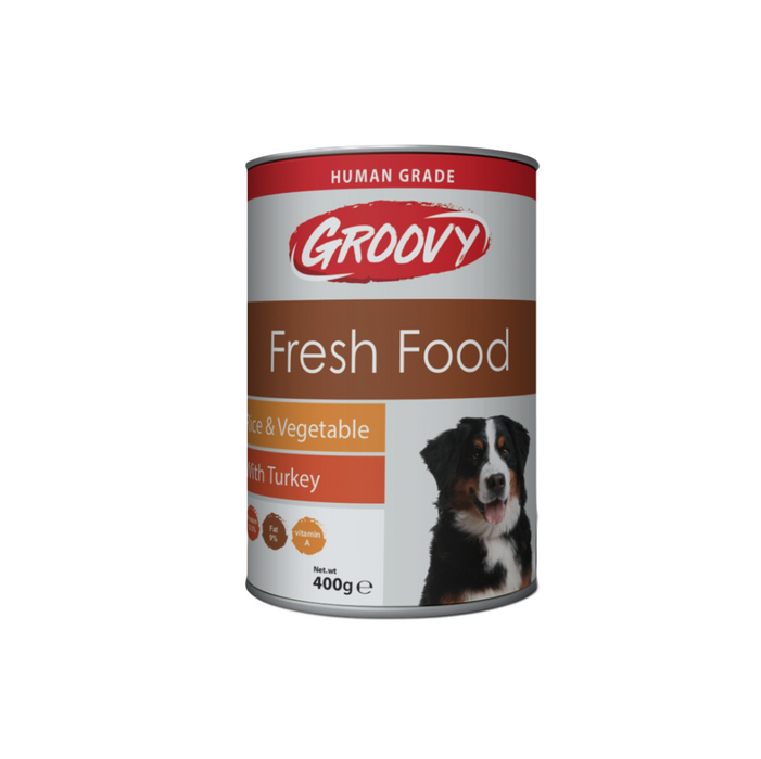 Groovy Rice & vegetable with Turkey 400g - Fresh Wet Dog Food