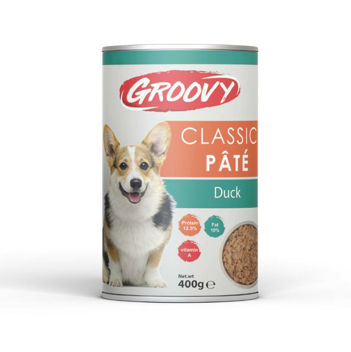Groovy Classic dog pate with duck 400g - Fresh Wet Dog Food