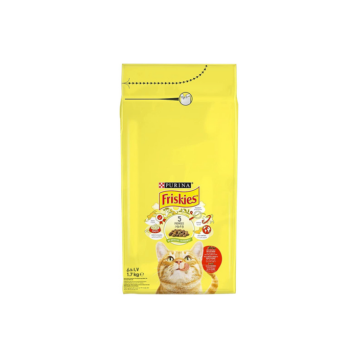 Purina Friskies with Beef, Chicken and Vegetables Cat Dry food 1.7Kg