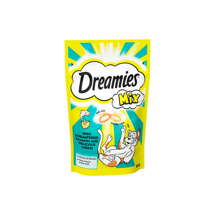 Dreamies Cat Treats MIX (Salmon and cheese) 60G