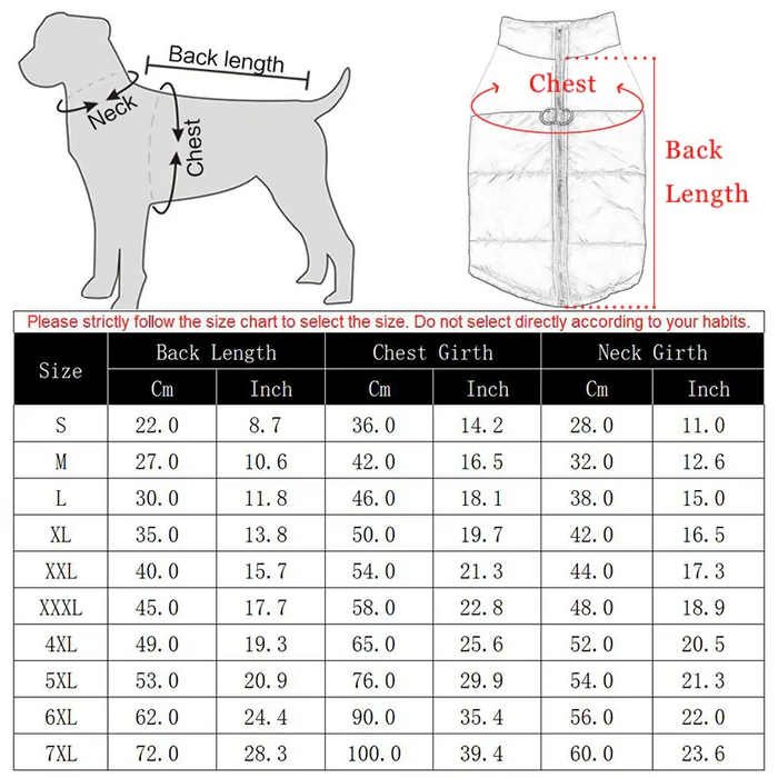 Waterproof Dog Coat Vest (4 sizes / 3 Color Options)