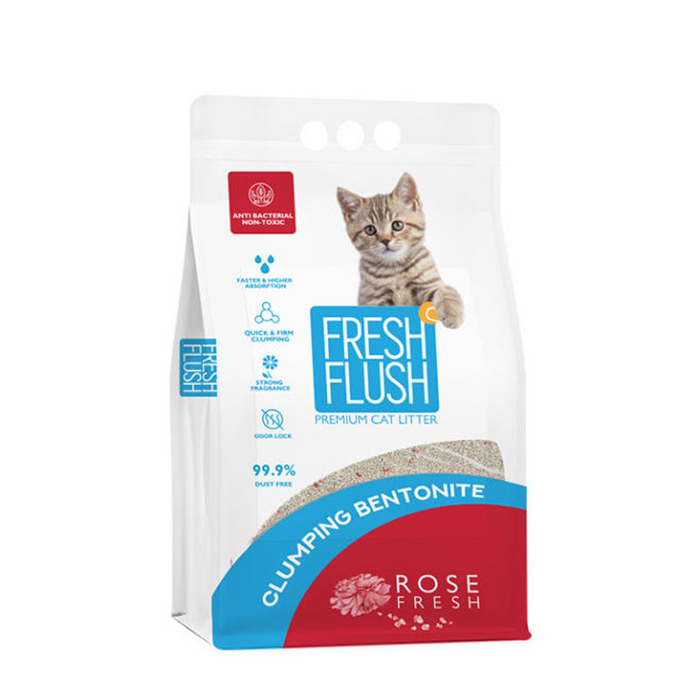 Fresh Flush Bentonite Cat litter rose fresh 5L/10L