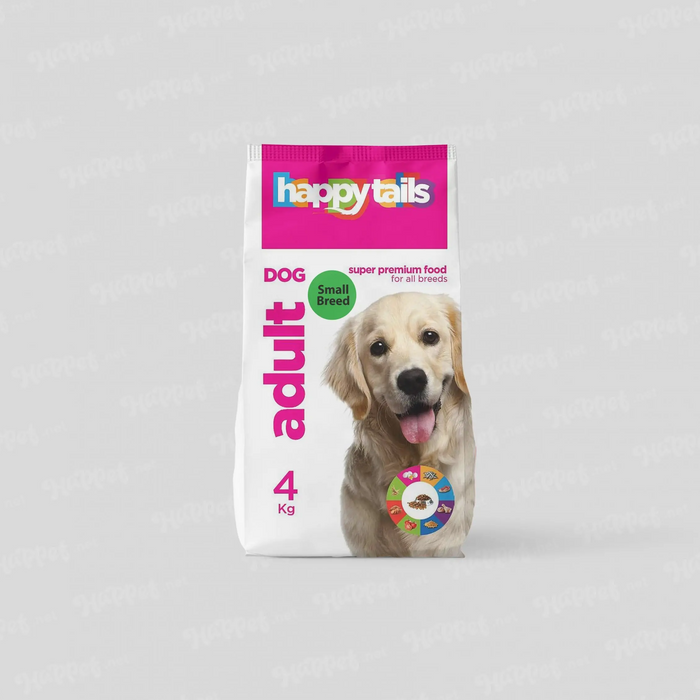 HappyTails Adult Dog Dry Food -  Small breeds (1kg / 4kg)