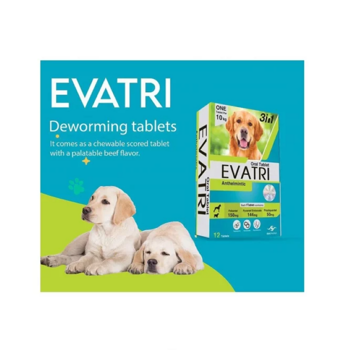 Evatri Deworming Tablets for Dogs (1 Tablet)