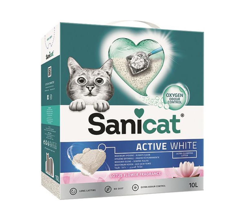 Sanicat Active White Lotus Flower Ultra Clumping Cat Litter 6 L