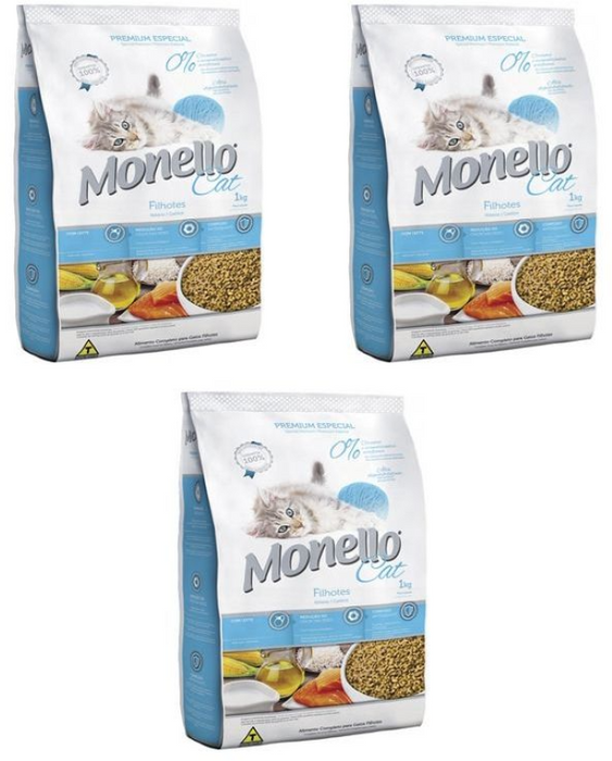 Monello For Cat Kitten-1 Kg - 3 Pieces