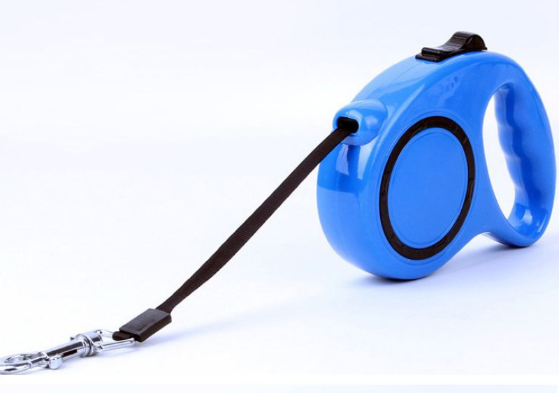 Automatic Retractable dog pull hook length rope 5 meters - blue