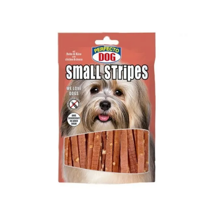 Perfecto Dog Small Stripes With Chicken & Cheese 100g