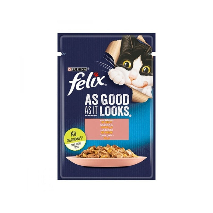 Purina Felix With Salmon - Wet Food For Adult Cats 85g